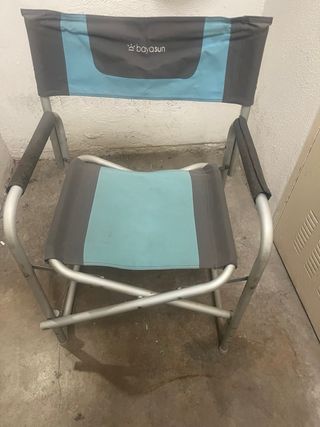 Silla director plegable gris-teal