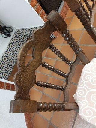 6 Sillas madera estilo rústico