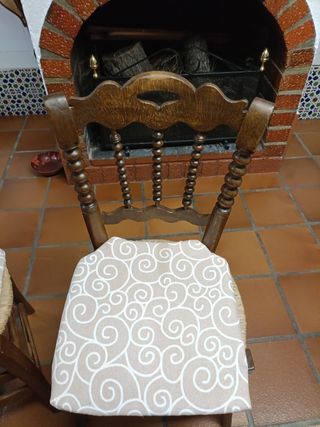 6 Sillas madera estilo rústico