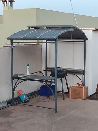 Pérgola jardín - Aluminio gris