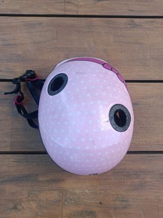 Casco infantil Oxelo rosa lunares+regalo