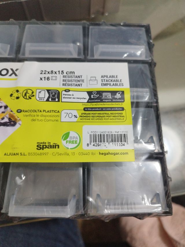 2x Organizadores BricoBox 22x15cm