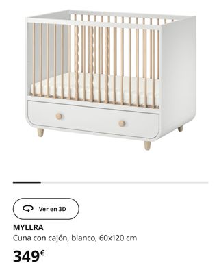 Cuna con cajón y colchon fundas y sabanas
