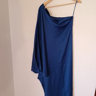 Vestido Zara azul asimétrico