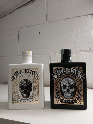 2 Bottiglie Gin Amuerte vuote
