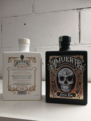 2 Bottiglie Gin Amuerte vuote