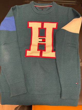 Jersey Tommy Hilfiger L - Verde azulado