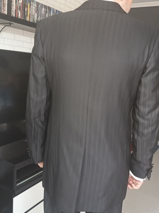 Traje novio negro - azul
