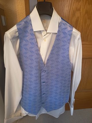 Traje novio negro - azul