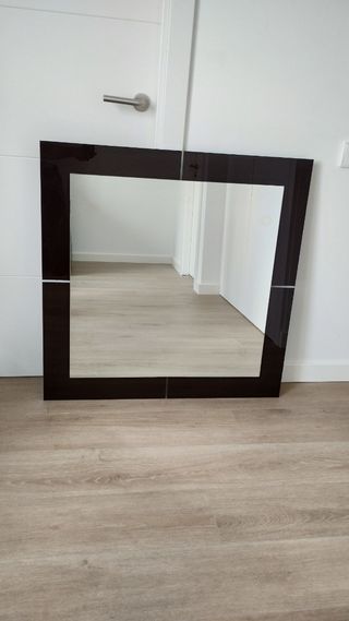 Cama matrimonio madera-cristal