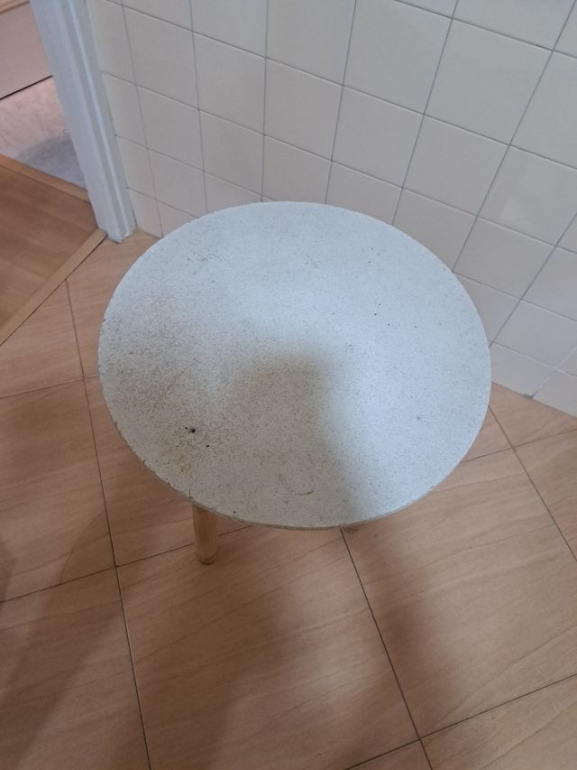 Mesa redonda blanca 50x50x46cm