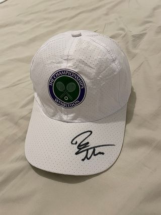Berretto Wimbledon autografato da Rafael Nadal