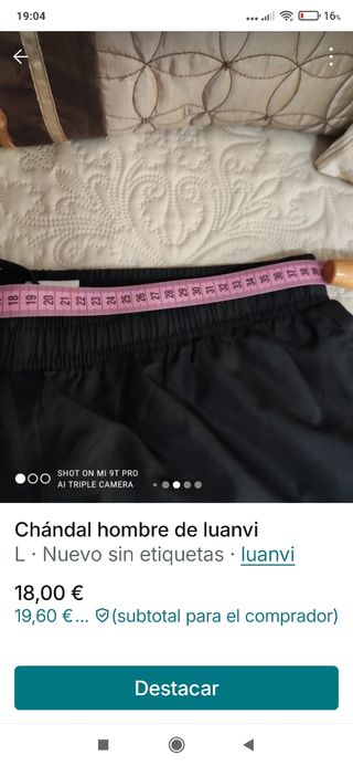  Chándal hombre de luanvi, negro, naranja y blanco
