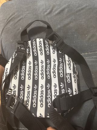 Mini Mochila Adidas Blanco-Negro