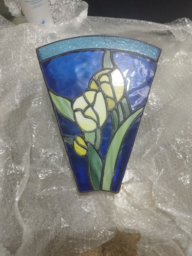 Vitral de tulipanes - Lámpara