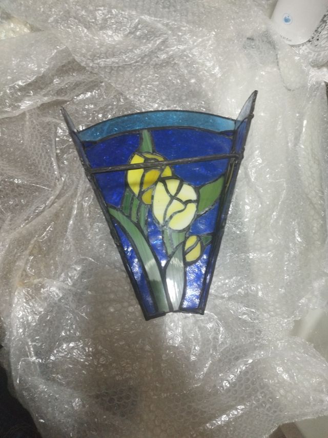 Vitral de tulipanes - Lámpara