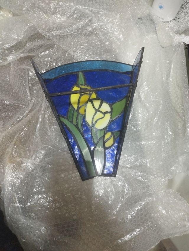 Vitral de tulipanes - Lámpara
