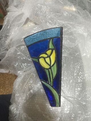 Vitral de tulipanes - Lámpara
