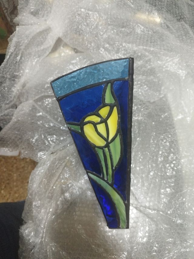 Vitral de tulipanes - Lámpara
