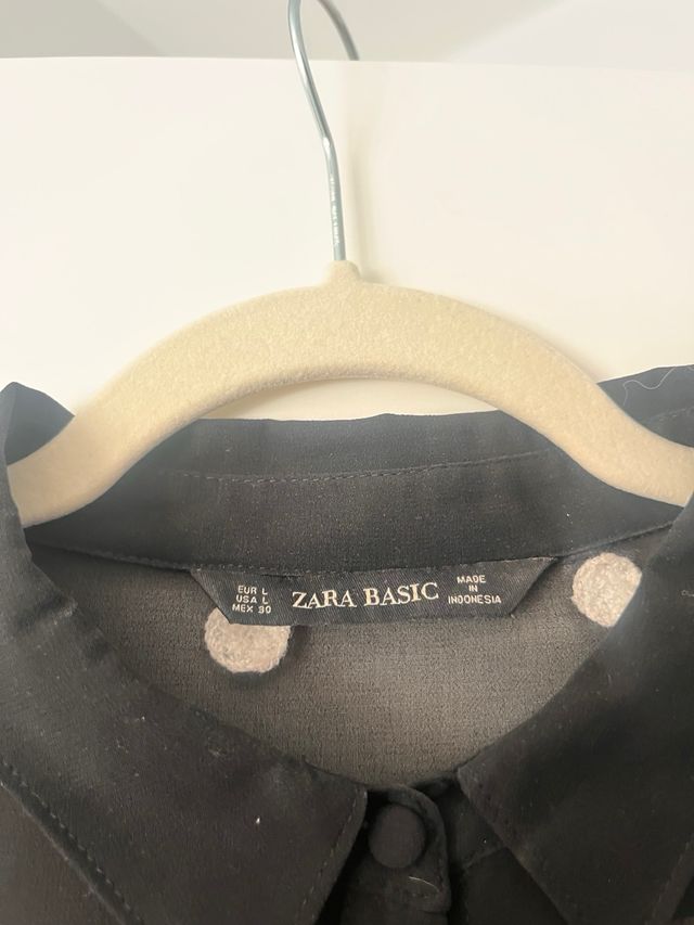 Blusa negra Zara - lunares