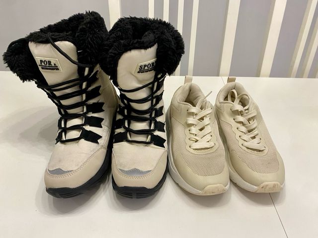 Botas nieve y agua talla 37 y regalo deportivas