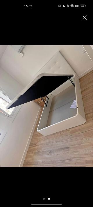 Cama doble con canapé y colchón