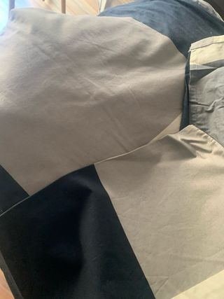 Fundas nórdicas beige y grises con borlas