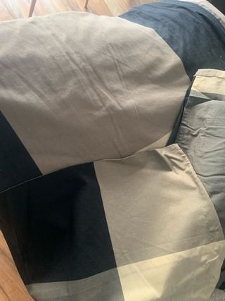 Fundas nórdicas beige y grises con borlas