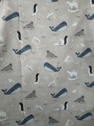 Tela loneta estampada animales árticos