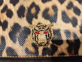 Bolso leopardo marrón-negro