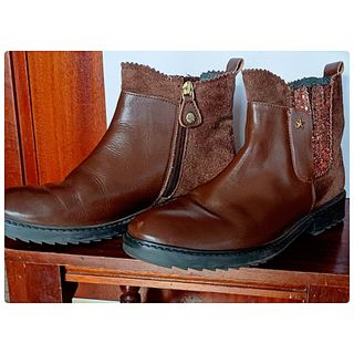 Botines Gioseppo piel marrones 37 con brilli brill