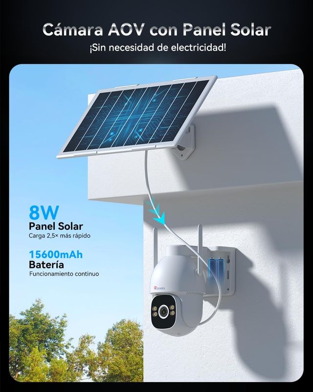 Cámara Seguridad 24/7 - SIM 4G - Batería 15600mAh