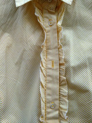 Blusa de rayas amarillas Pedro del Hierro c/fajín