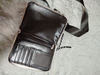 Cartera bandolera plateada