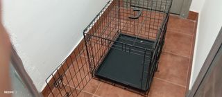 Transportín perro - Jaula negra mediana