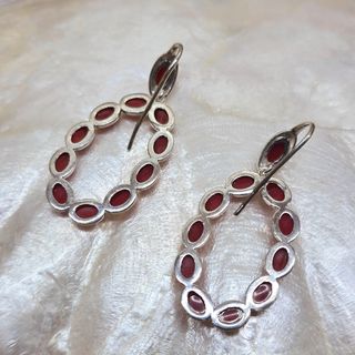 Orecchini da Donna Argento Rodio Corallo Naturale