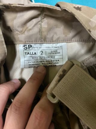 Traje militar intemperie 