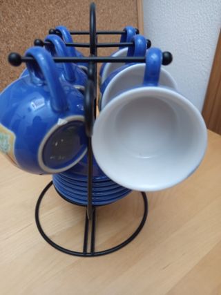 Juego café azul vintage