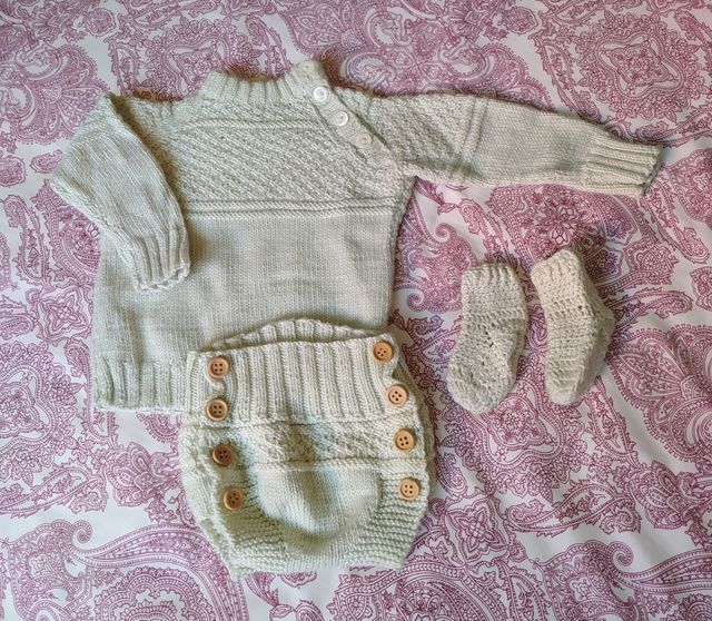 Conjunto bebé hecho a mano, de 0 a 1 mes