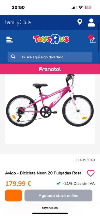 bici nueva usada dos días
