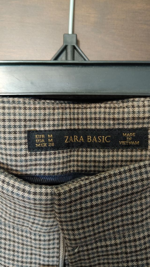 Pantalones Zara Basic -  Beige/Marrón