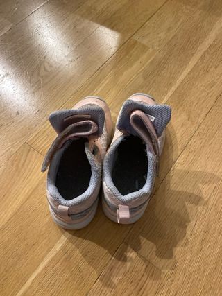 Zapatillas niña rosa-gris