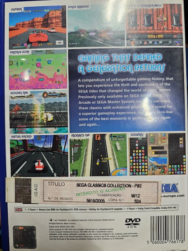 PS2 - Sega Classics Collection