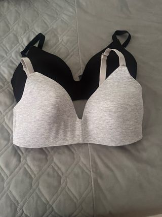 2 Sujetadores lactancia - Negro Gris