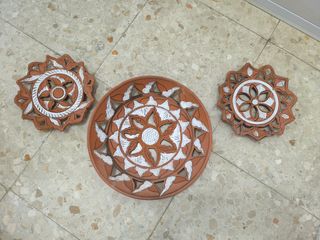 3 Platos Cerámica Decorativos