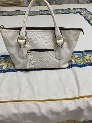 Bolso blanco piel Tous
