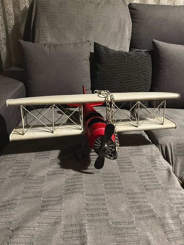 Avión retro metálico decoración