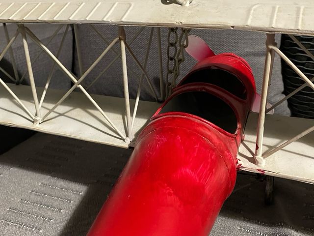 Avión retro metálico decoración