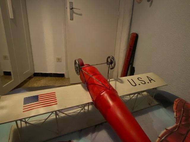 Avión retro metálico decoración