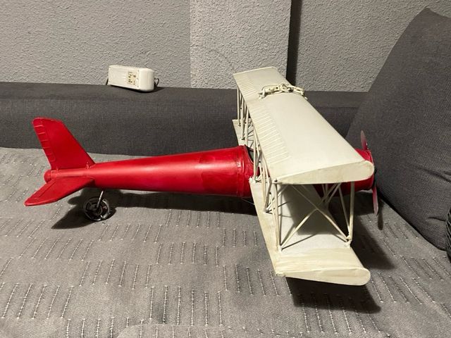 Avión retro metálico decoración